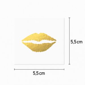 Tatuaje Labios de oro