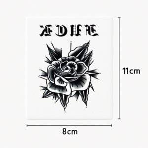 Tatuaje de mano y dedos Rosa de sombra