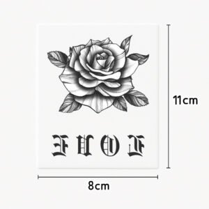 Tatuaje de mano y dedos Rosa clásica