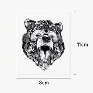Tatuaje de mano Oso rugiente