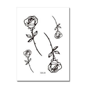 Tatuaje de mano Rosas que caen