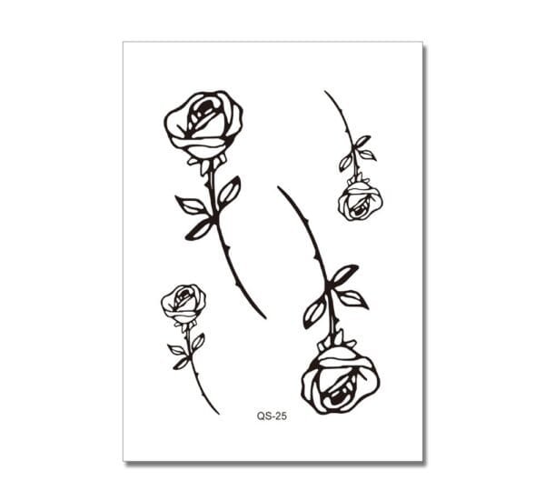 Tatuaje de mano Rosas que caen