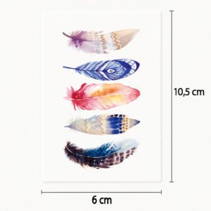Tatuaje Plumas de colores