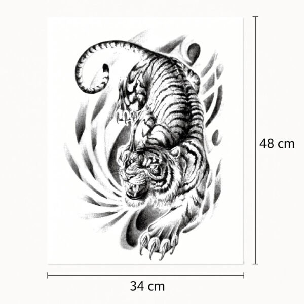 Tatuaje de espalda Tigre de caza