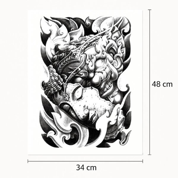 Tatuaje de espalda Dos rostros