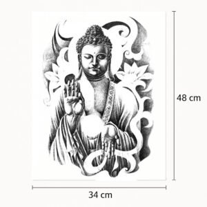 Tatuaje de espalda Buda en meditación