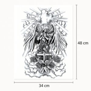 Tatuaje de espalda Ángel celestial