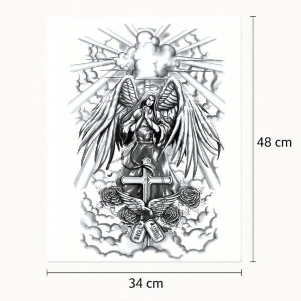Tatuaje de espalda Ángel celestial