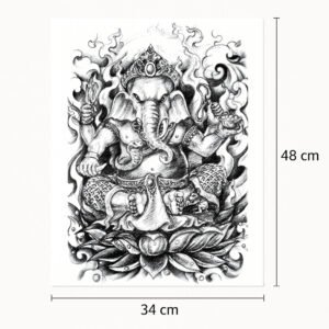 Tatuaje de espalda Ganesha