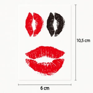 Tatuaje Beso rojo y negro