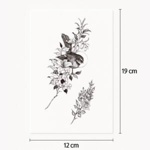 Tatuaje Flores y pájaros