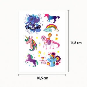 Tatuaje Unicornio arcoíris