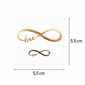 Tatuaje Amor infinito en oro