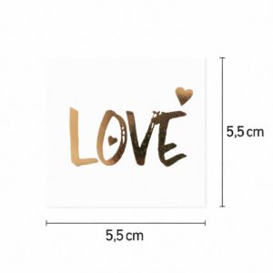 Tatuaje Amor en oro